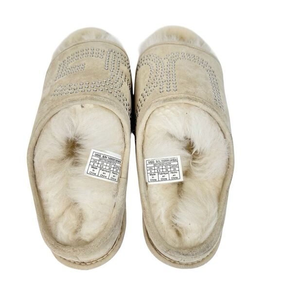 UGG Toscana Sheepskin UGG STUDDED Logo Slide Slippers Womens 8 - Picture 4 of 8